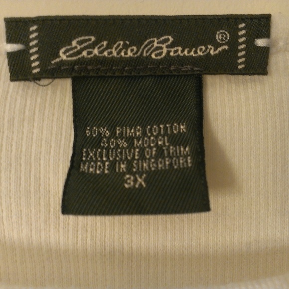 Eddie Bauer Women's White Long Sleeve Top, 3X - Picture 2 of 3